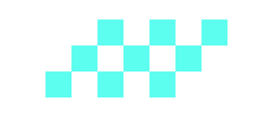 Y2K retro checker pattern. Abstract icon with modern shapes. Flat aesthetic, decorative element, ideal for vintage projects, streetwear designs, and posters.