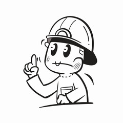 vector illustration of a construction worker