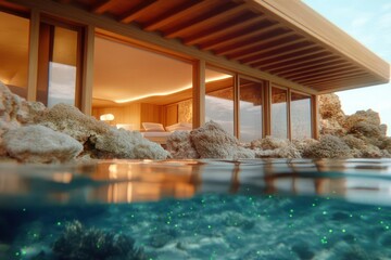 Luxury Villa at Ocean Level with Clear Water