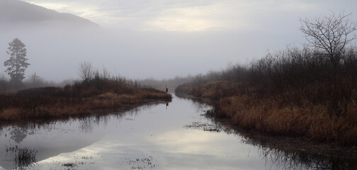 Another foggy and hazy day at the marshes