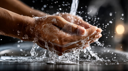 Fototapeta premium Hands Lathering Soap
