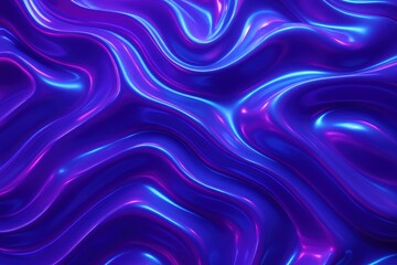 Obraz premium Abstract Background 3D Shiny Plastic Waves Purple Blue Textures Lights Interesting Lustrous Liquid Wavy Texture Render Illustration Modern Art Style Wallpaper