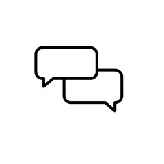 Fototapeta premium Conversation bubbles icon symbolizing communication concept 