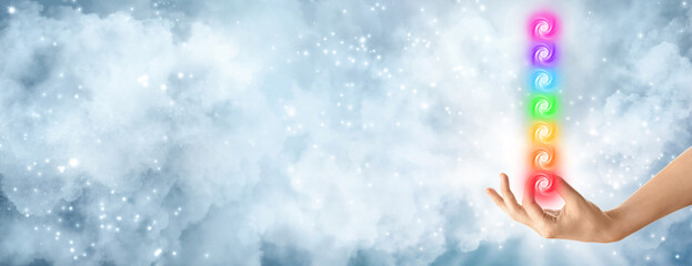 Female hand on white background