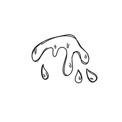 Doodle line water splash