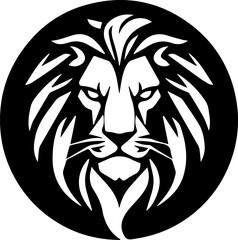 Lion head tattoo vector mascot wild animal illustration