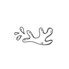 Obraz premium Doodle line water splash