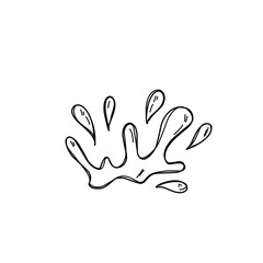 Doodle line water splash