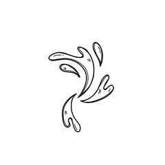 Doodle line water splash