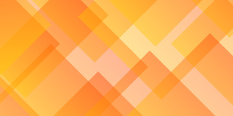 Orange overlap triangle geometric technology pattern. minimal rectangle randomly arranged yellow lines transparent web square background layers. overlapping presentation design.