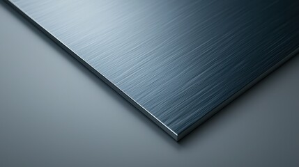 Metal surface with a brushed texture and reflective quality.