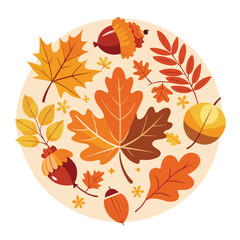 Autumn Leaves Frame Vector