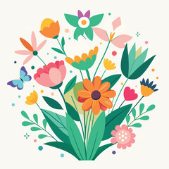 Spring Floral Bloom Vector