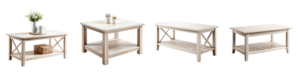 Elegant and functional wood furniture pieces for a modern interior.