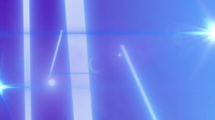 Starburst flares appearing initiating glowing rods and bar sliding, fading for lighting effect - Powered by Adobe