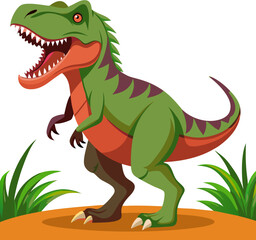 tyrannosaurus dinosaur vector illustration