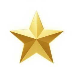 Obraz premium Golden star graphic design element isolated on white background