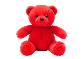 plush teddy bear toy isolated on transparent background