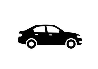 Fototapeta premium Isolated Car Silhouette Sparkles Design on Black Background