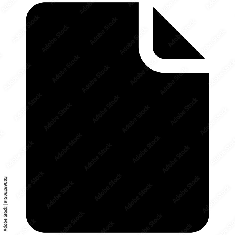Poster file and document icon, silhouette style isolated vector icon.