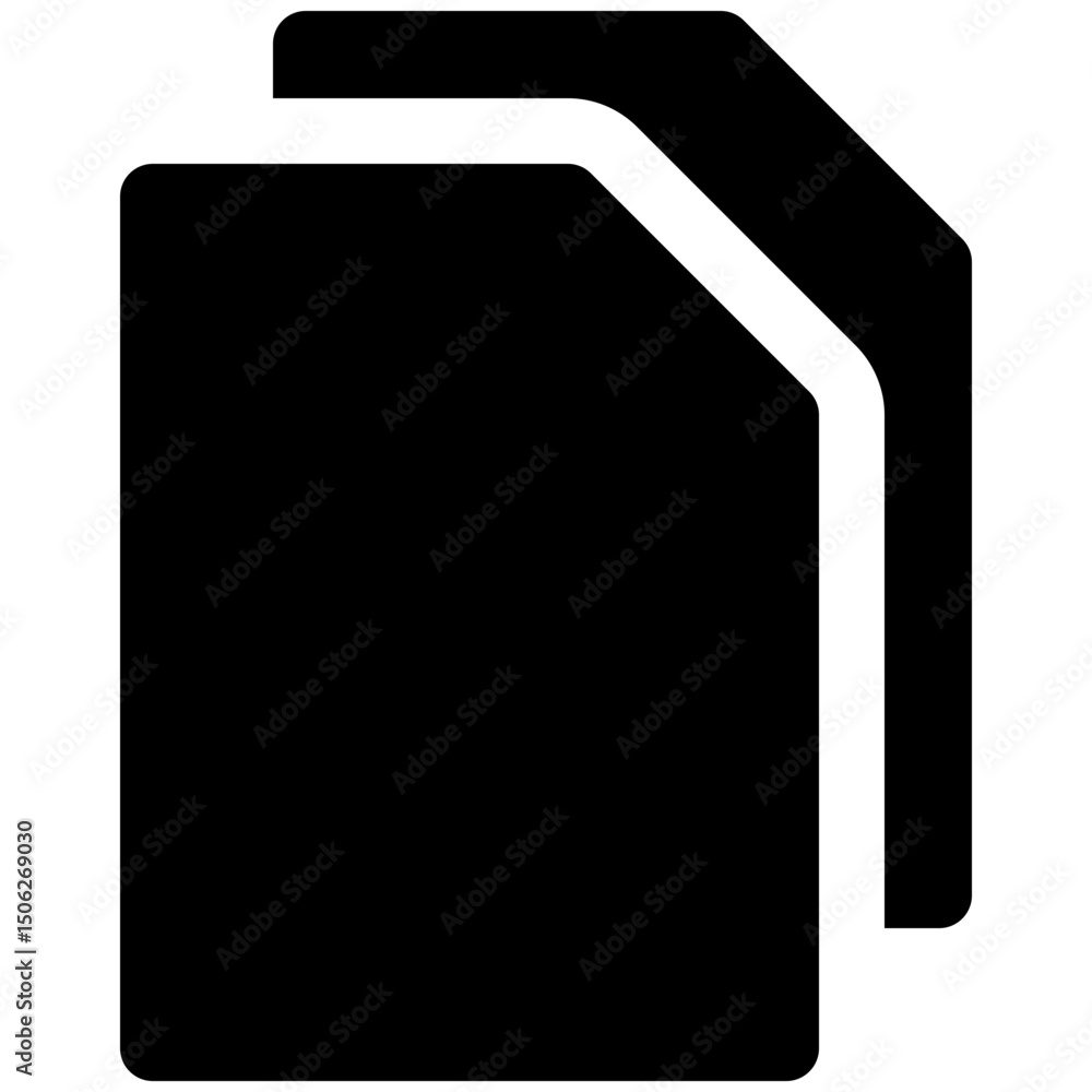 Poster file and document, copy page, paper vector icon, user interface, user experience, silhouette style i