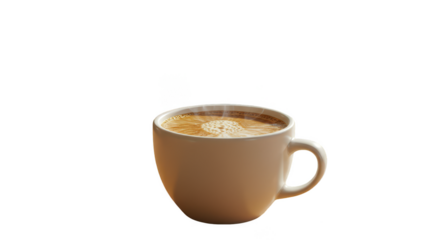Isolated Coffee Cup with Steam on Transparent Background Photo