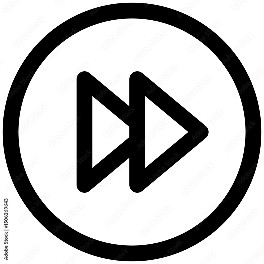 Poster next button vector lineal isolated icon, user interface icon.