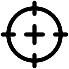 Target Sign, Aim Goal, Success, Focus Vector Icon, Achievement, User Interface, User Experience, Lineal Style Isolated Vector Icon. 