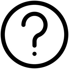 Question Mark Sign Icon, FAQ Button. Asking Questions. Ask For Help. Question Mark Stamp. Need Information. Query. User Interface, User Experience, Lineal Style Isolated Vector Icon. 