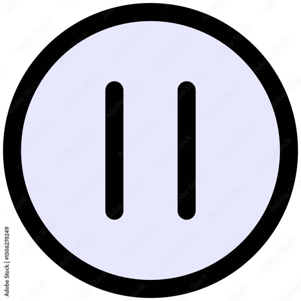 Poster pause button icon, video player vector icon. user interface, user experience,