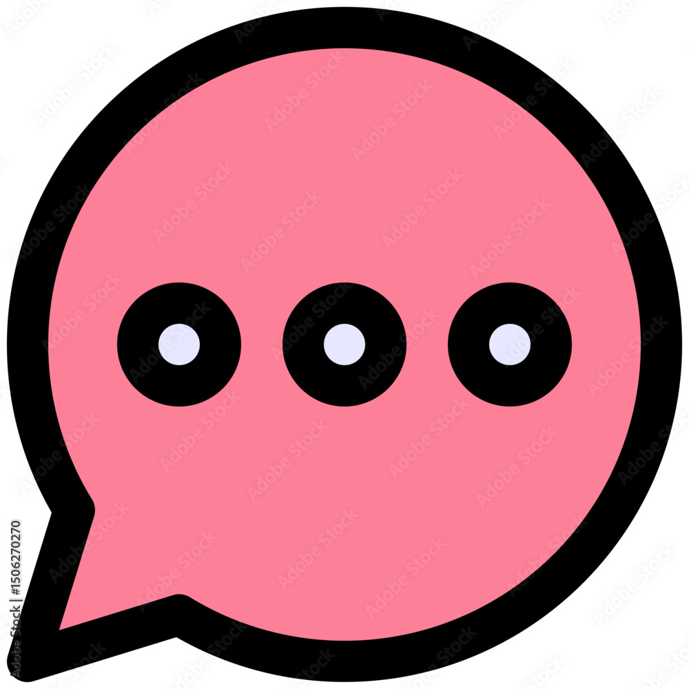 Poster chat box speech bubble icon, communication, comment box, user interface, user experience, lineal col