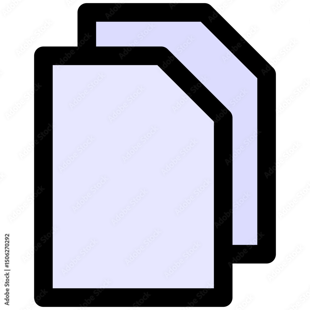Poster file and document, copy page, paper vector icon, user interface, user experience, lineal color style