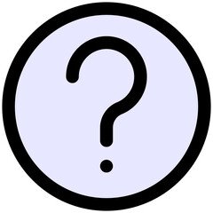 Question Mark Sign Icon, FAQ Button. Asking Questions. Ask For Help. Question Mark Stamp. Need Information. Query. User Interface, User Experience, Lineal Color Style Isolated Vector Icon. 