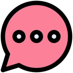 Chat Box Speech Bubble Icon, Communication, Comment Box, User Interface, User Experience, Lineal Color Style Isolated Vector Icon. 