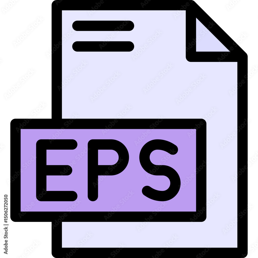 Poster eps file format vector icon, isolated on abstract background. lineal color icon.