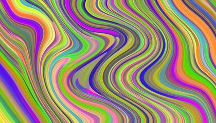 Motion glitch effect Abstract purple pink green orange neon rainbow wavy interlaced digital background
