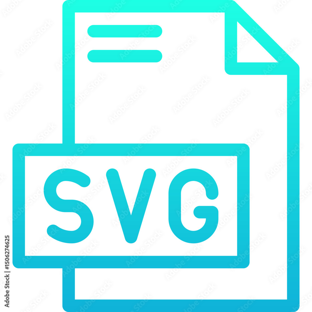 Poster svg file format vector icon, isolated on abstract background. lineal gradient icon.