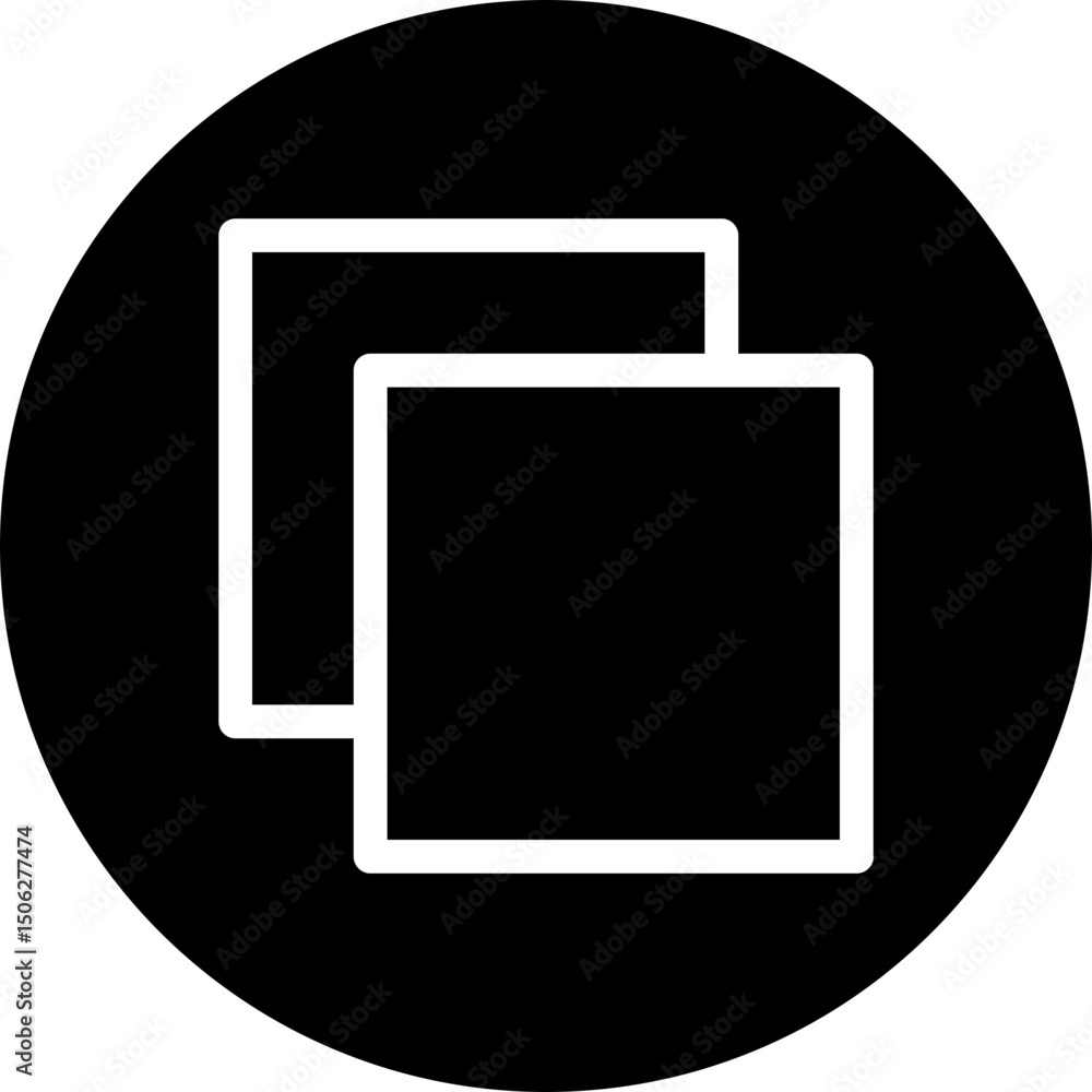 Poster copy button sign vector circular isolated icon, user interface icon.