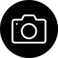 Photo Camera Vector Circular Isolated Icon, User Interface Icon.