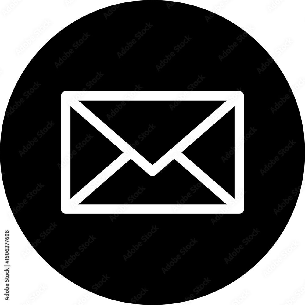 Poster email, message, gmail, mail vector circular isolated icon, user interface icon.