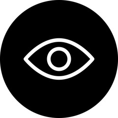 Eye, Vision, View Icon, Circular Style Isolated Vector Icon.