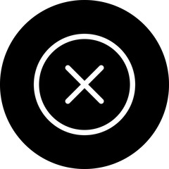 Fototapeta premium Cross Button Vector Circular Isolated Icon, User Interface Icon.