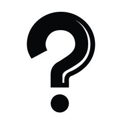 Clean minimalist question mark icon