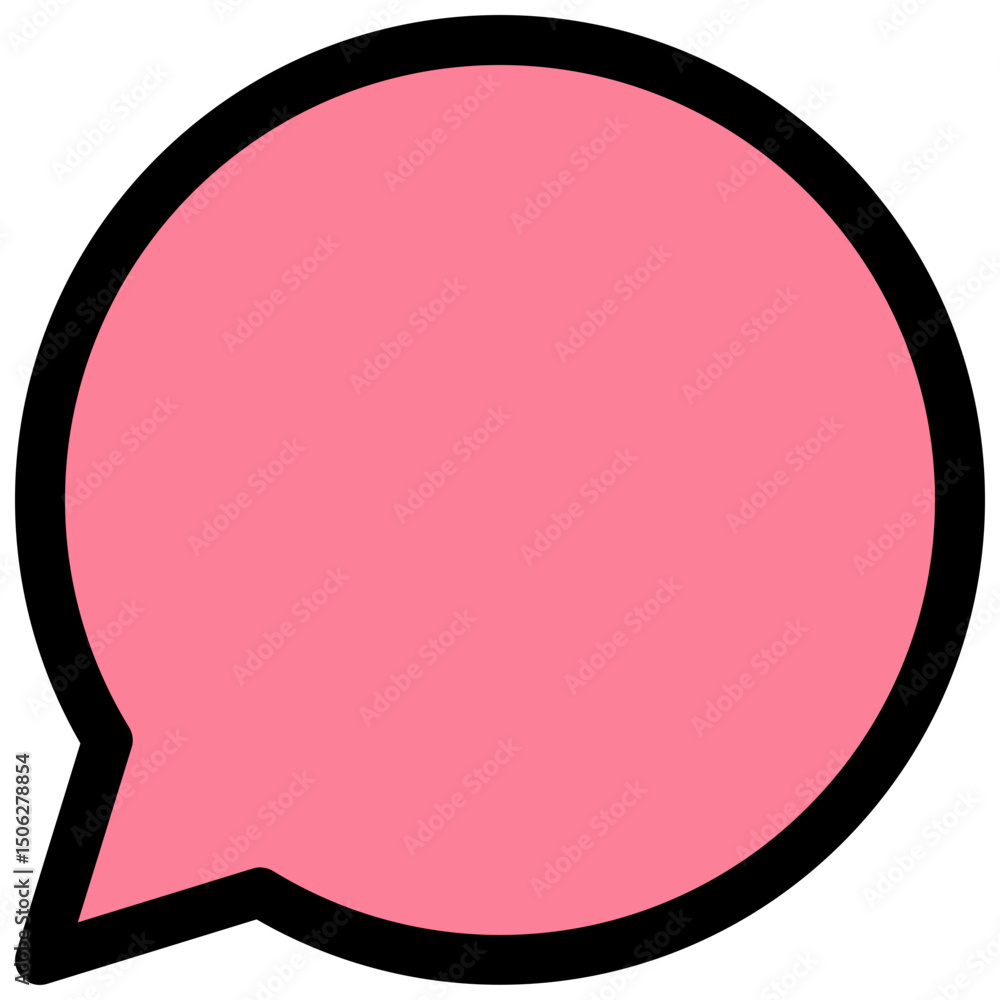 Poster chat bubble vector lineal color isolated icon, user interface icon.