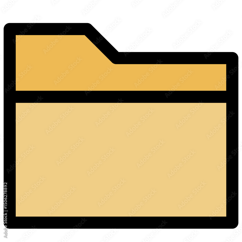Poster folder vector lineal color isolated icon, user interface icon.