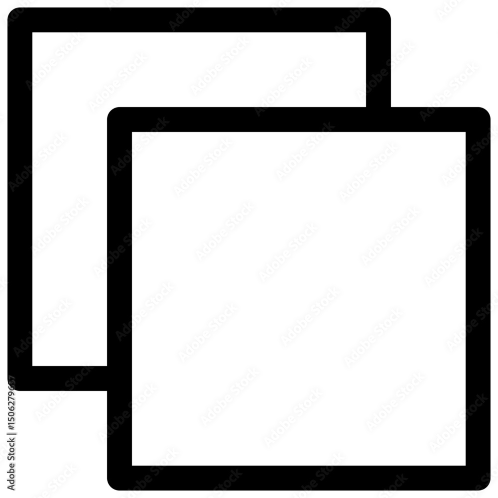 Poster copy button sign vector lineal isolated icon, user interface icon.