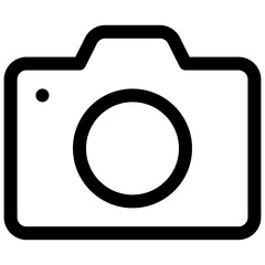 Photo Camera Vector Lineal Isolated Icon, User Interface Icon. 