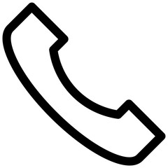 Telephone Vector Lineal Isolated Icon, User Interface Icon. 