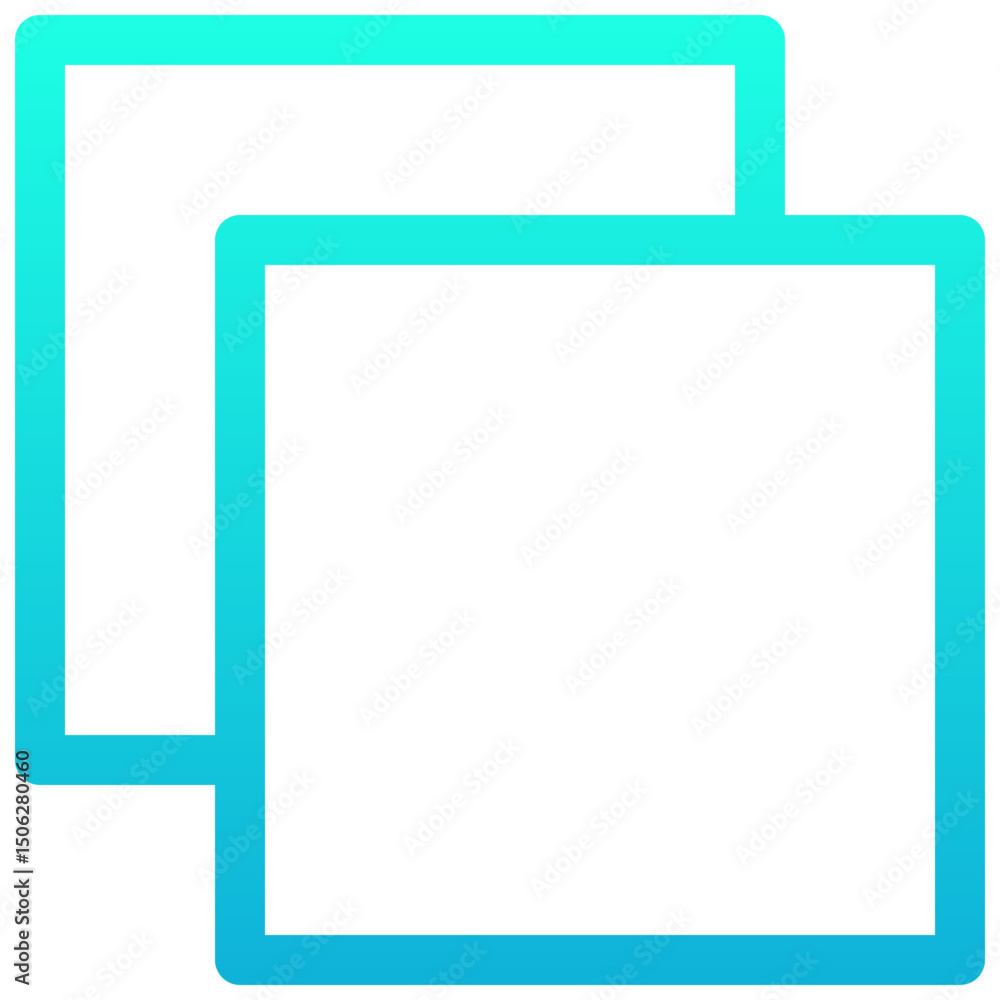 Aufkleber copy button sign vector lineal gradient isolated icon, user interface icon.
