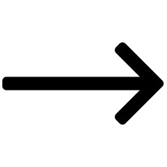 Right Arrow Icon Symbol. Right Arrow Icon Vector. Silhouette Style Isolated Vector Icon.